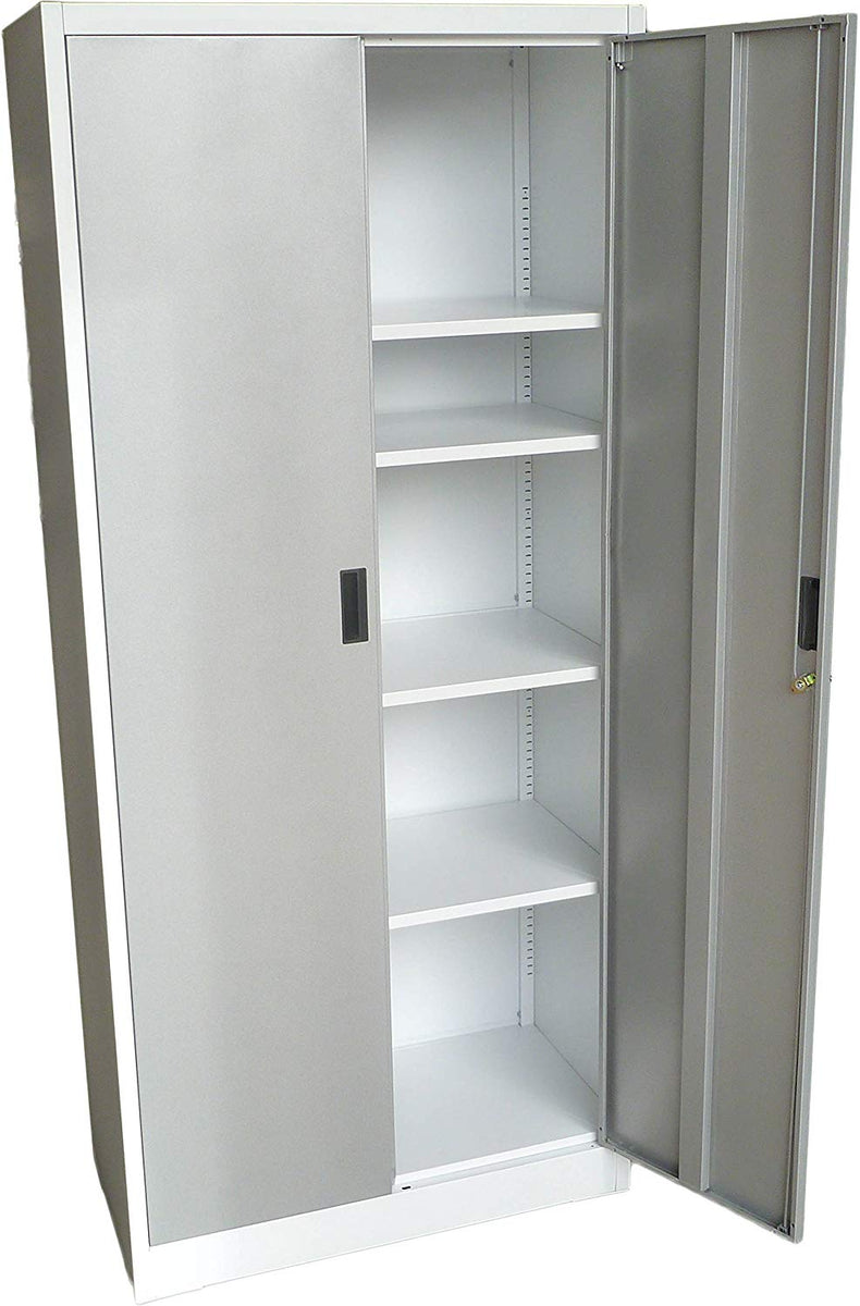 Steel Storage Cabinet 71" Tall with Lockable Doors and 