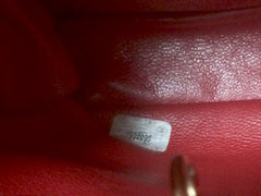 Vintage CHANEL lipstick red lambskin 2.55 classic jumbo, large shoulder bag with double side flap and golden CC closures. Rare masterpiece you must have.