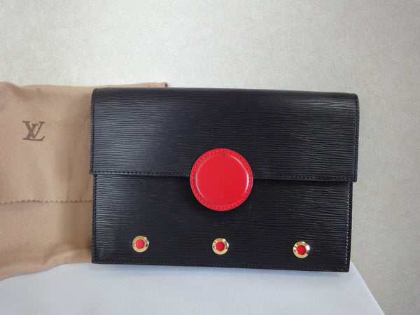 Vintage Louis Vuitton black epi mod clutch purse, shoulder bag with a – eNdApPi ***where you can ...