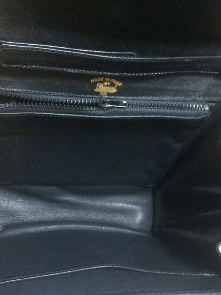 vintage gucci purse black leather