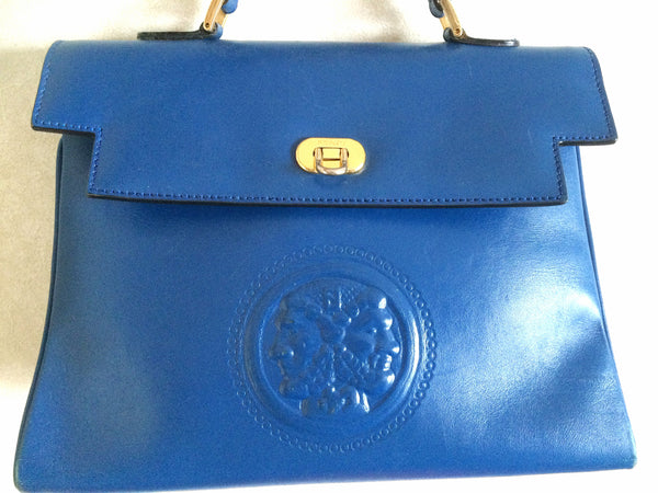 Vintage FENDI blue leather classic 