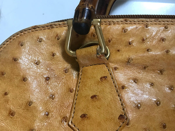 vintage gucci ostrich bag