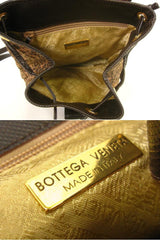 Vintage Bottega Veneta brown leopard mini backpack with leather trimming. One of the most popular Bottega style back in the era