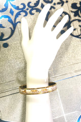 Vintage Hermes cloisonne enamel golden bangle with lion in savanna. Made in Austria. Great gift idea. Beautiful jewlery.