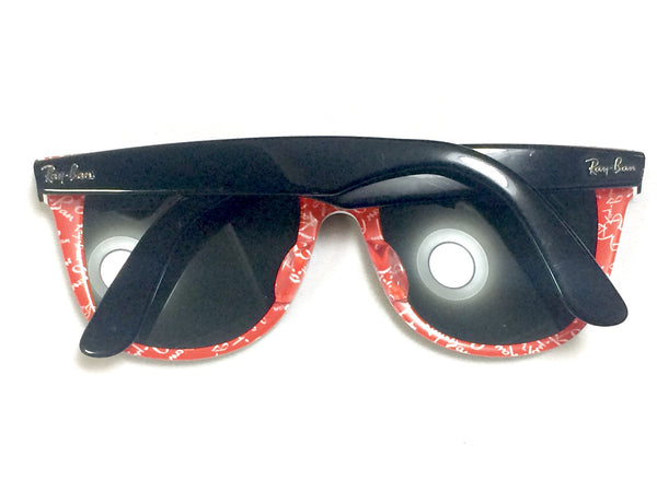 ray ban glasses red inside