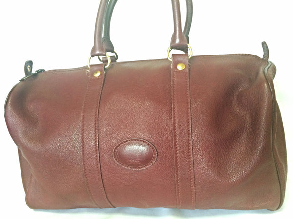 longchamp leather duffle bag