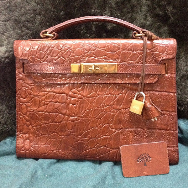 Vintage Mulberry croc embossed brown 