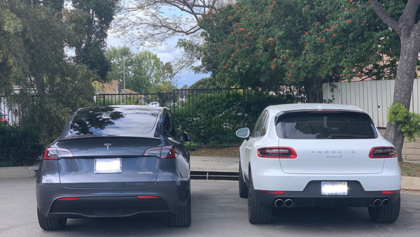 Tesla Model Y Vs Porsche Macan S Interior Trunk Size Comparison