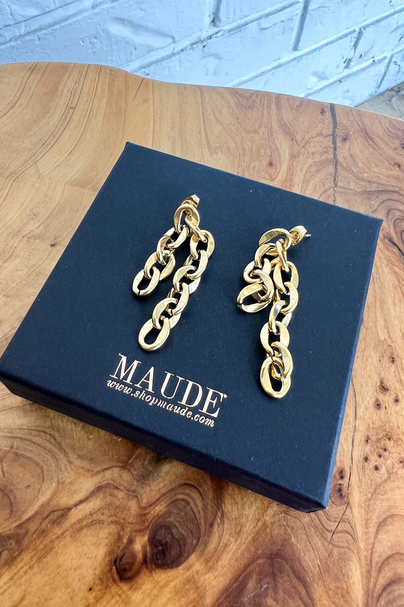 18K Double Chain Earrings