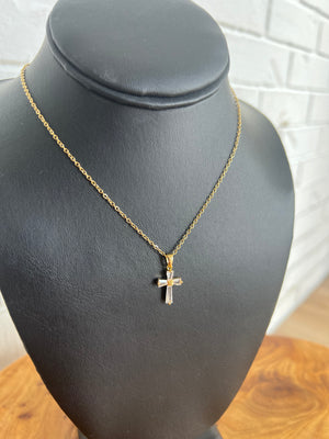18K Diamond Cross Necklace