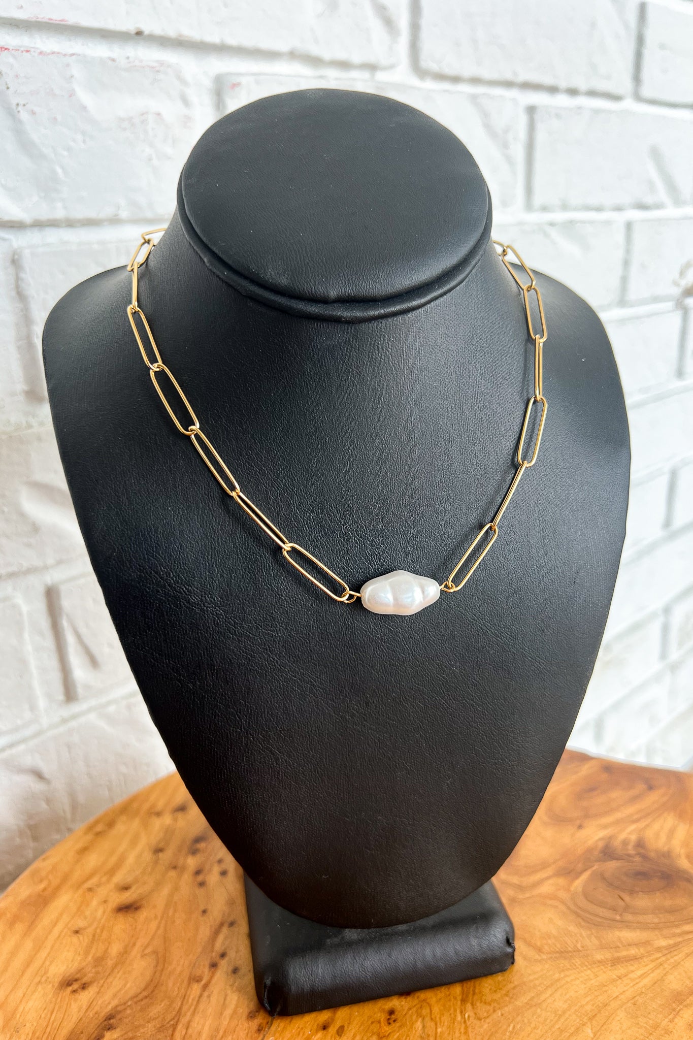 18K Pearl Chain Necklace