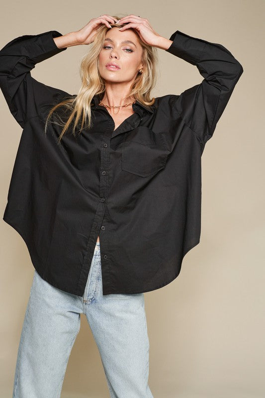 June Oversized Button Down Top
