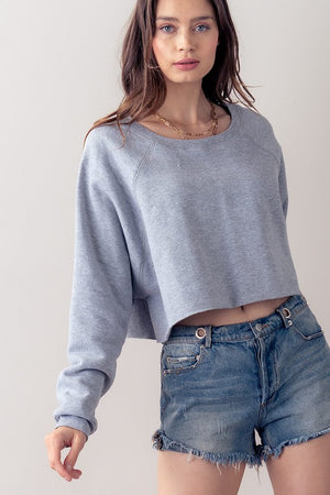 Perfect Cropped Fleece Sweatshirt