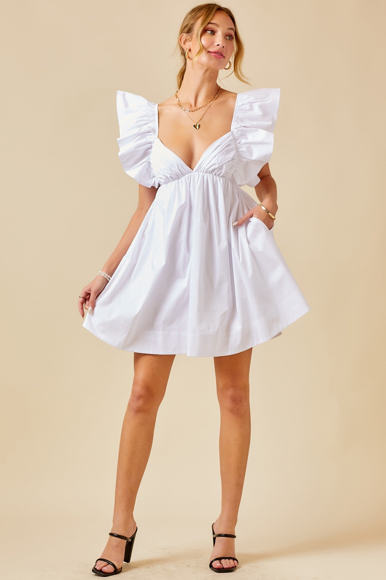 Mila Ruffle Mini Dress