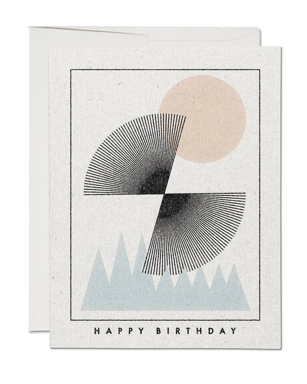 Sun Over Mountains Birthday Card