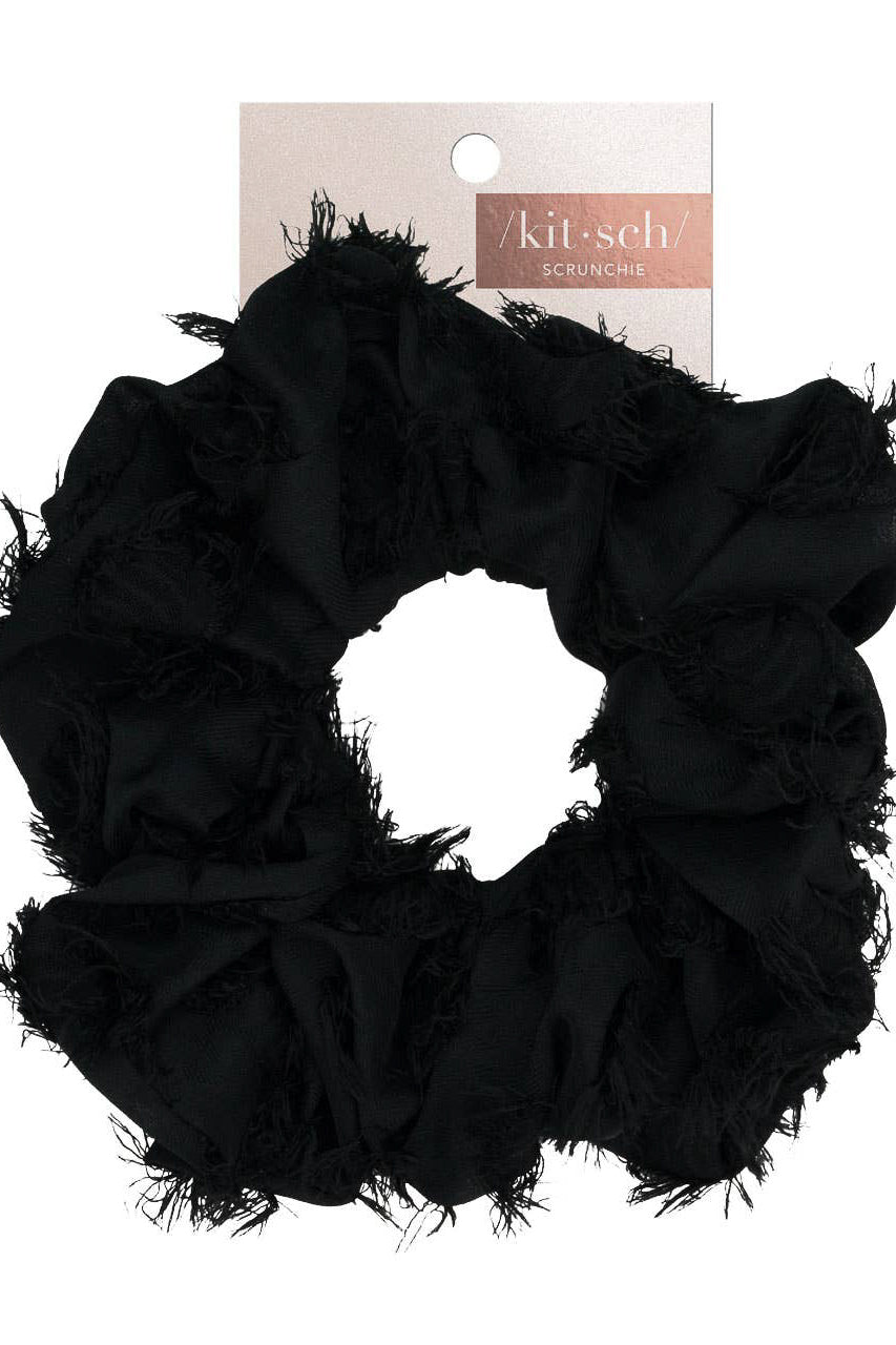 KITSCH - Brunch Scrunchie - Frayed Black