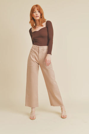 Nautical Wide-Leg Pants