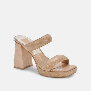 Dolce Vita Atlas Block Heel - Taupe Embossed Stella