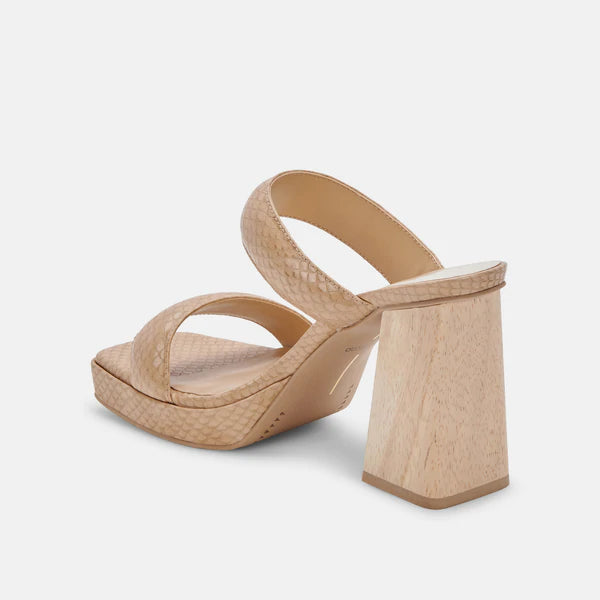 Dolce Vita Atlas Block Heel - Taupe Embossed Stella