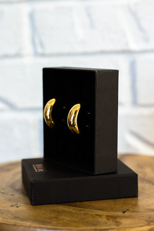 18K Poppy Thick Semi-Circle Earrings