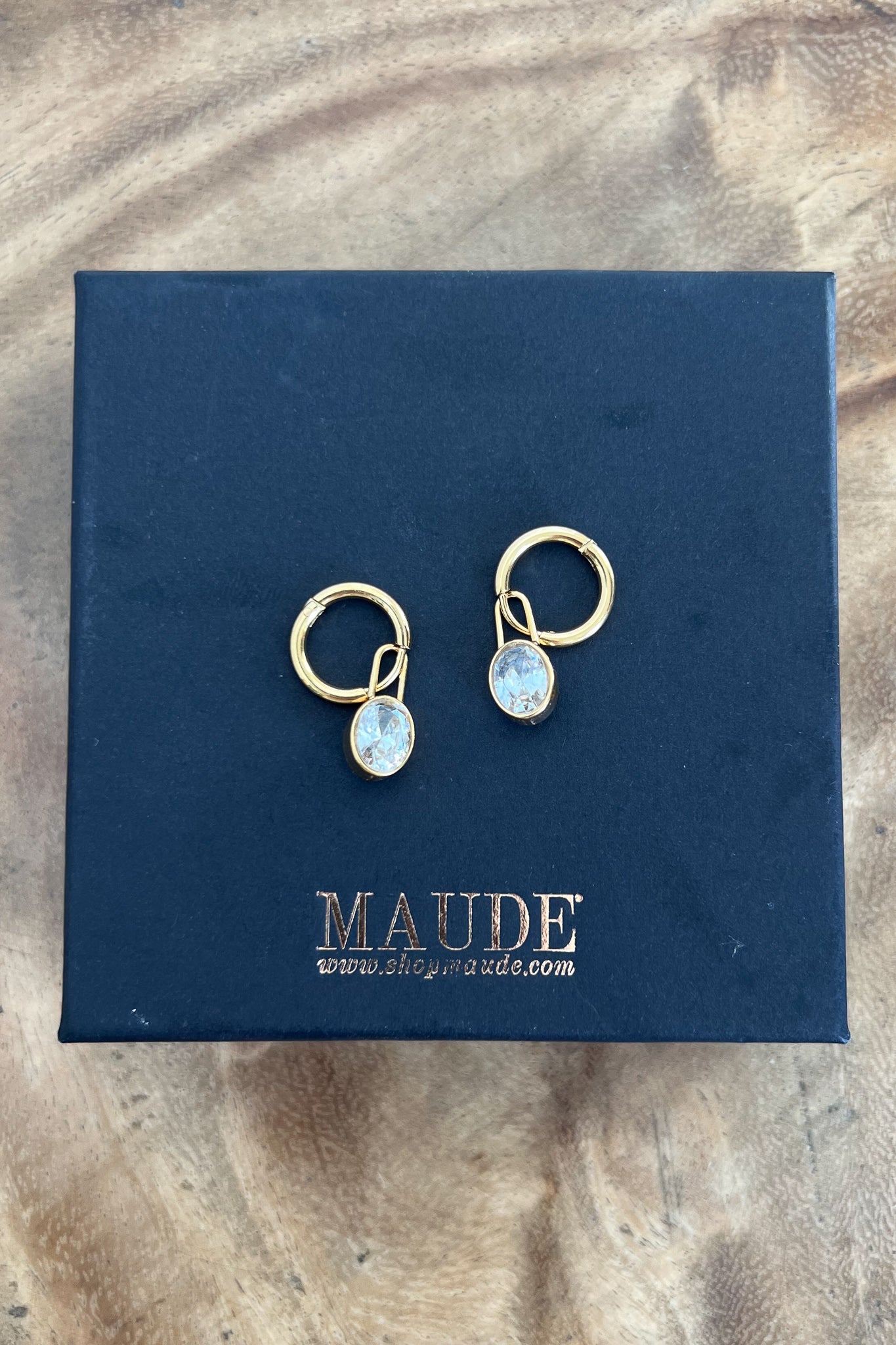 18K Sierra Stone Hoop Earrings