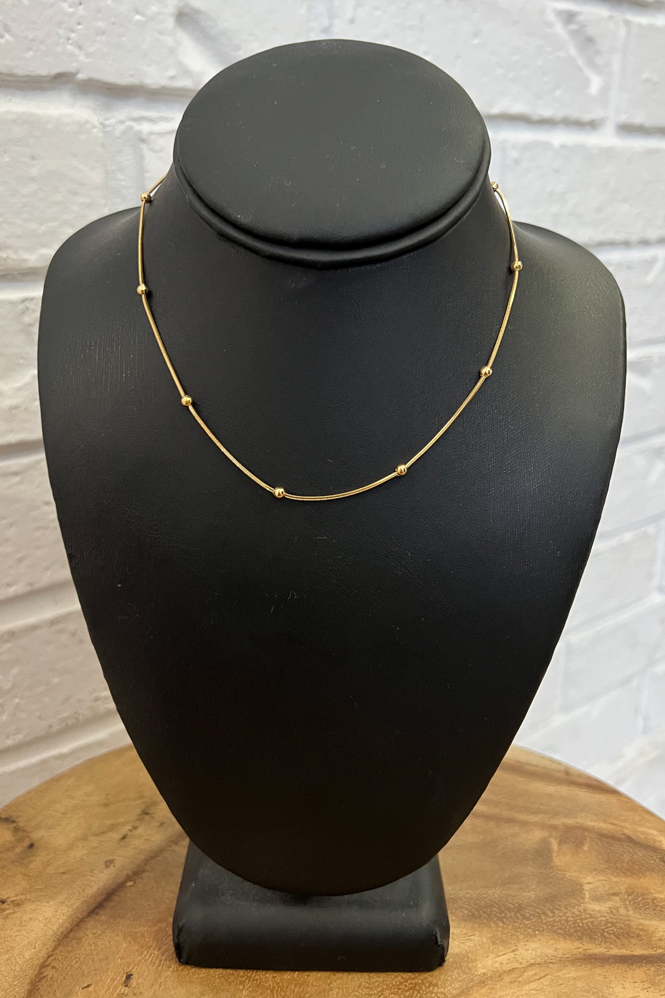 18k Dixie Gold Ball Necklace