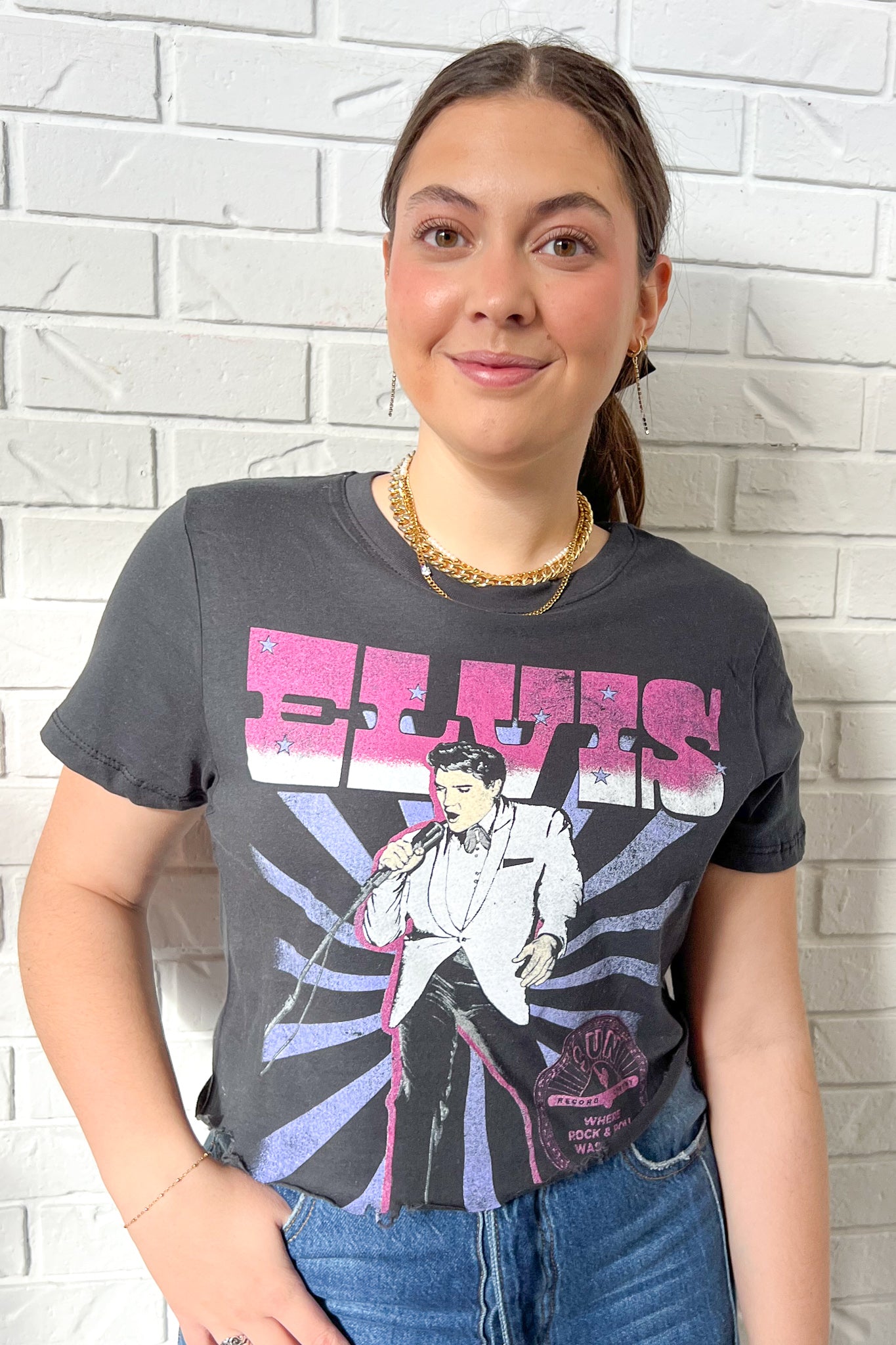 Elvis In Concert Crop Tee