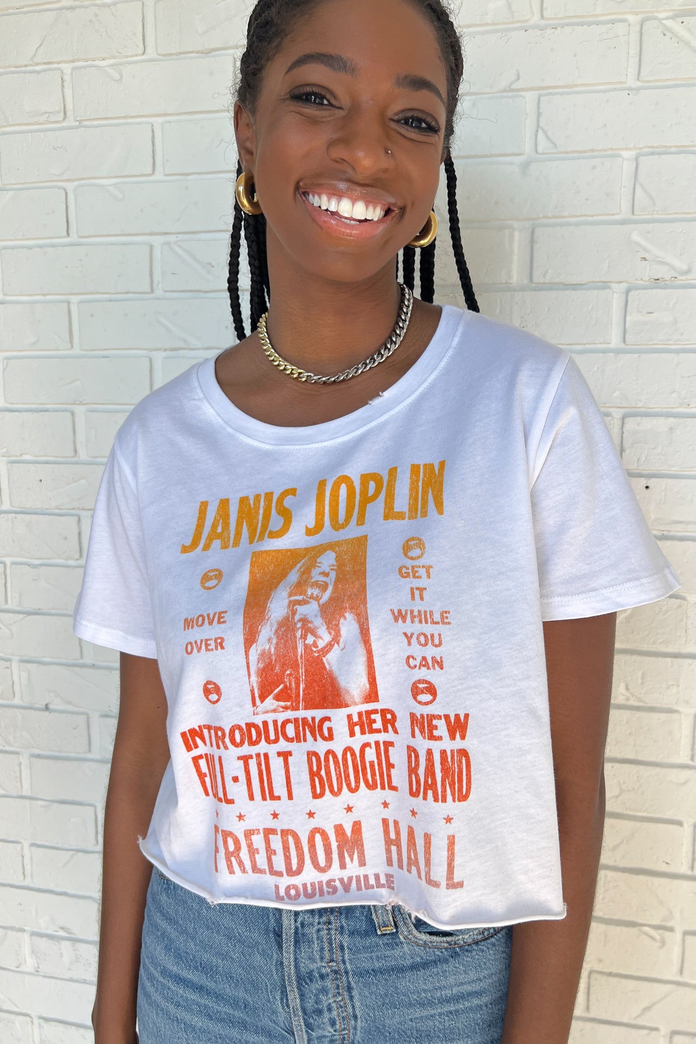 Janis Joplin Freedom Hall Crop Tee