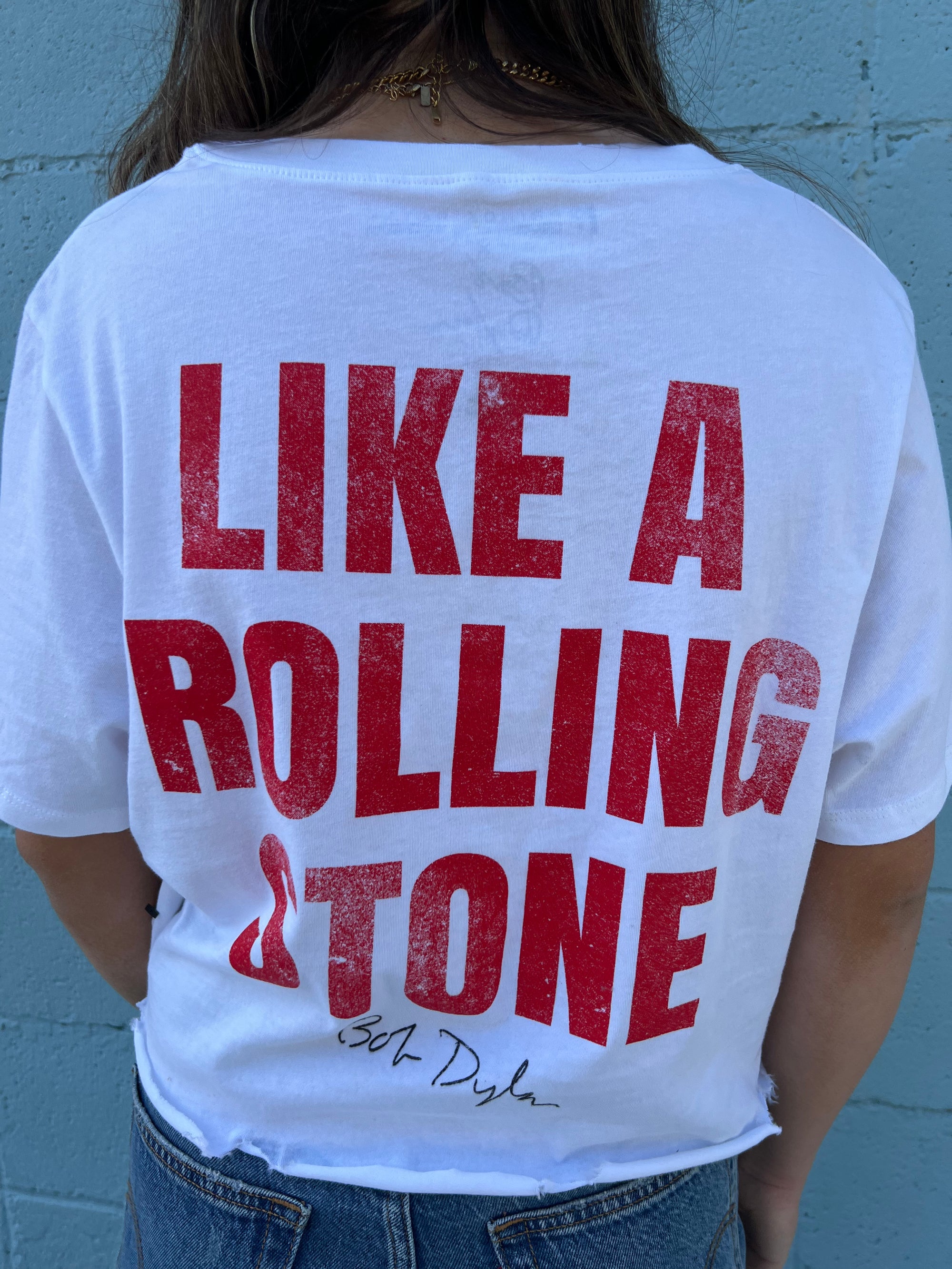 Bob Dylan Rolling Stones Crop Tee