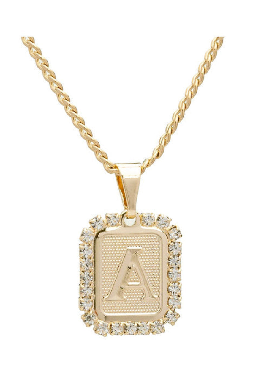 Bracha Royal Initial Card Necklace