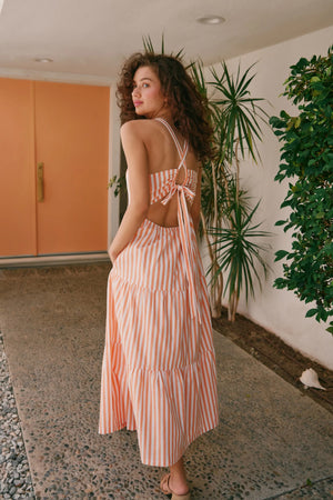 Sunset Stripe Maxi Dress