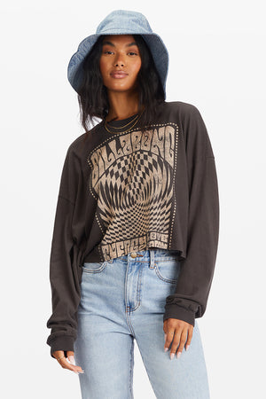 Go With The Flow Cropped Long Sleeve T-Shirt