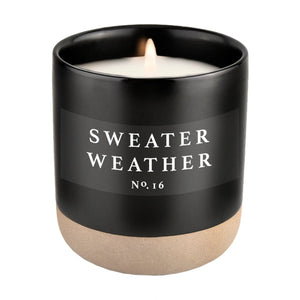 Sweater Weather Soy Candle - Black Stoneware Jar