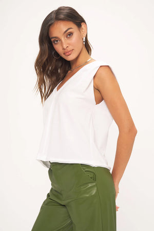 Lexi Exaggerated Shoulder Tank