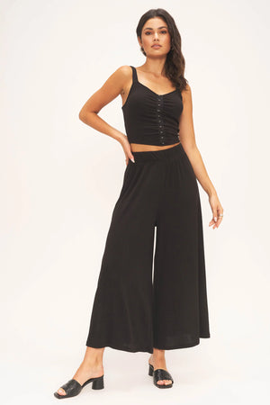 Sully Wide Leg Rib Pant