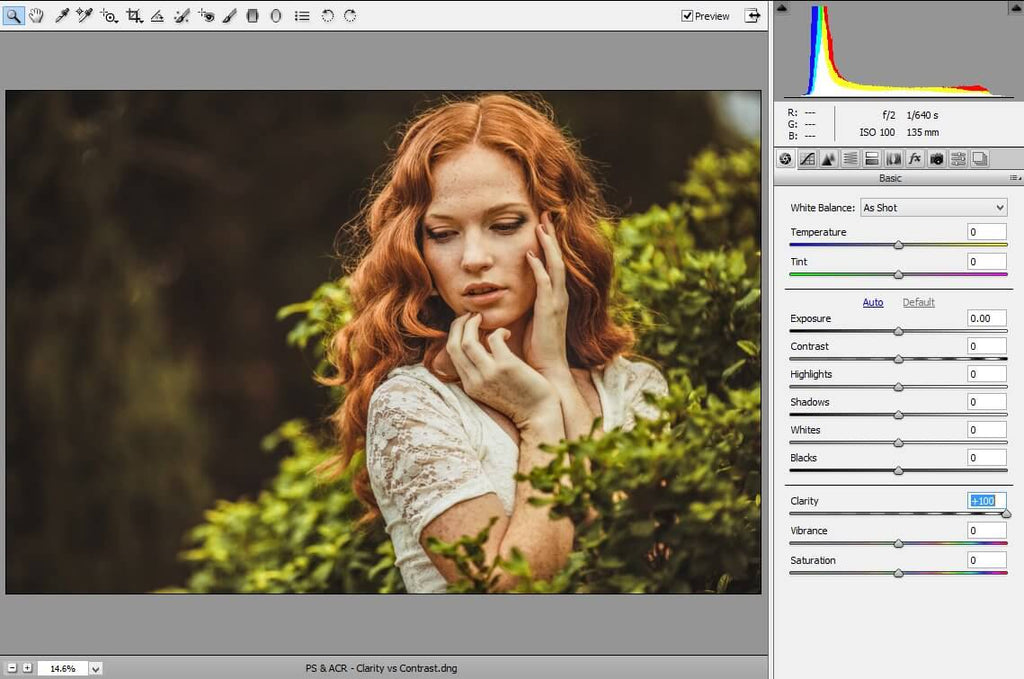 how to adjust clarity in photoshop