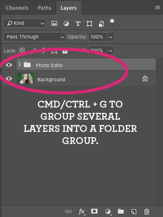 Photoshop Layers Shortcut