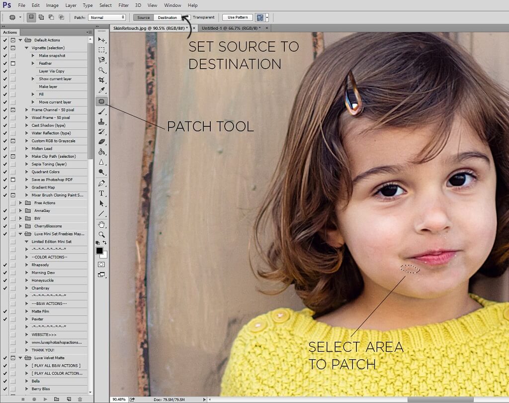 how to use patch tool in Photoshop