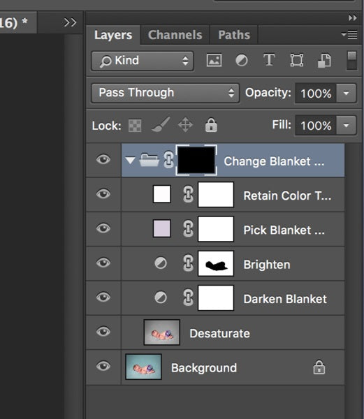 Change Newborn Blanket Color in Photoshop