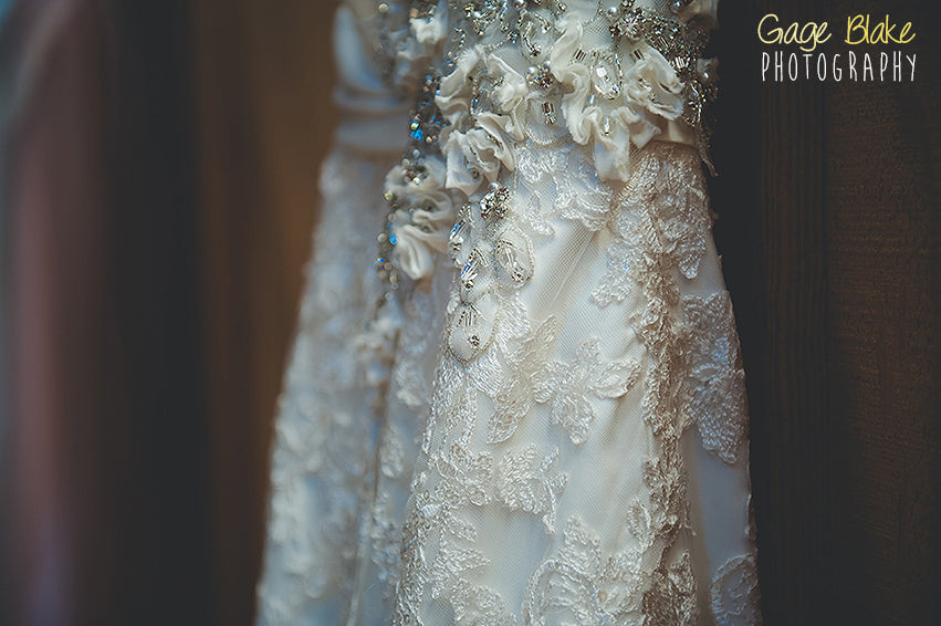 Wedding photography - closeups on wedding dress detail