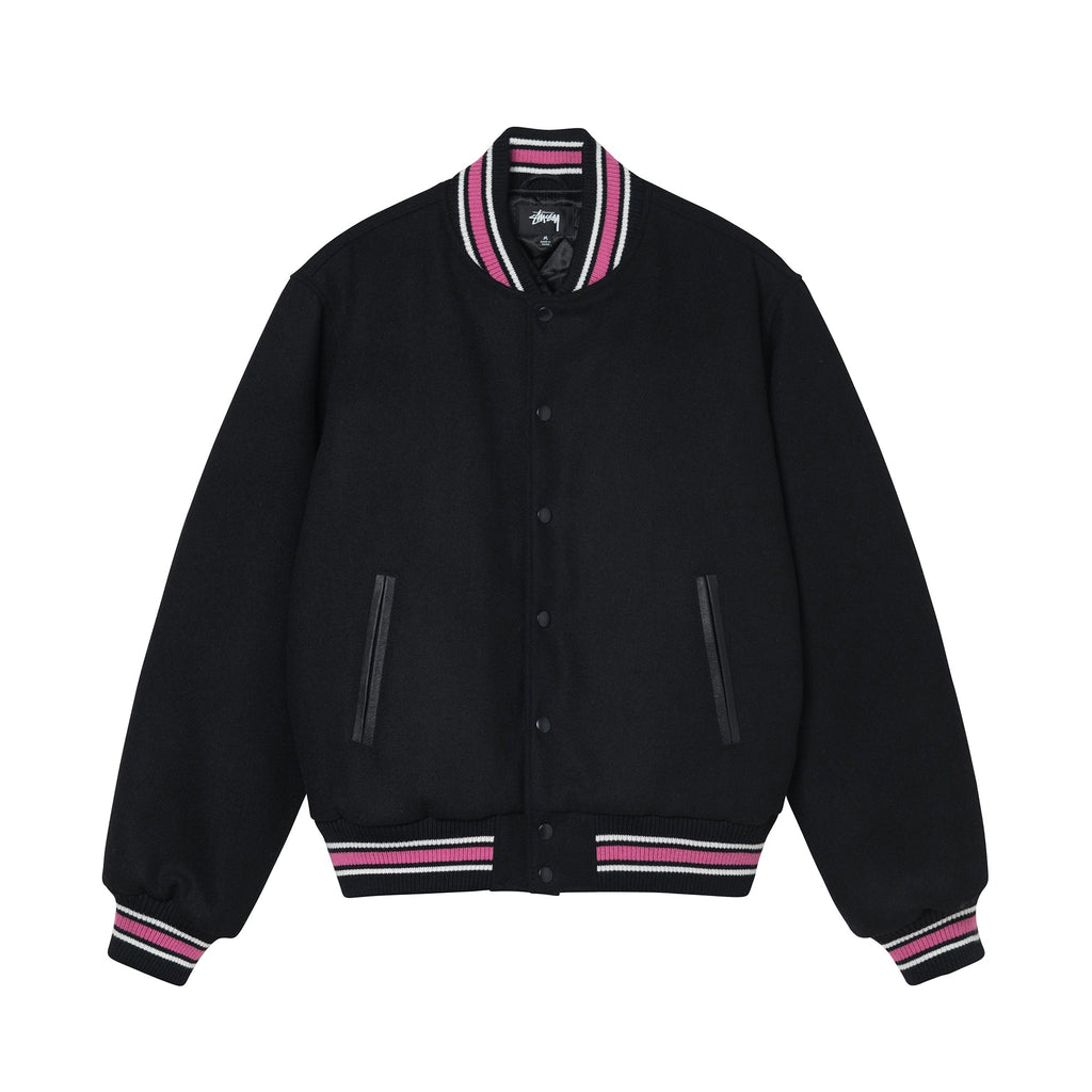 Stussy S Talk Melton Varsity Jacket サイズM-