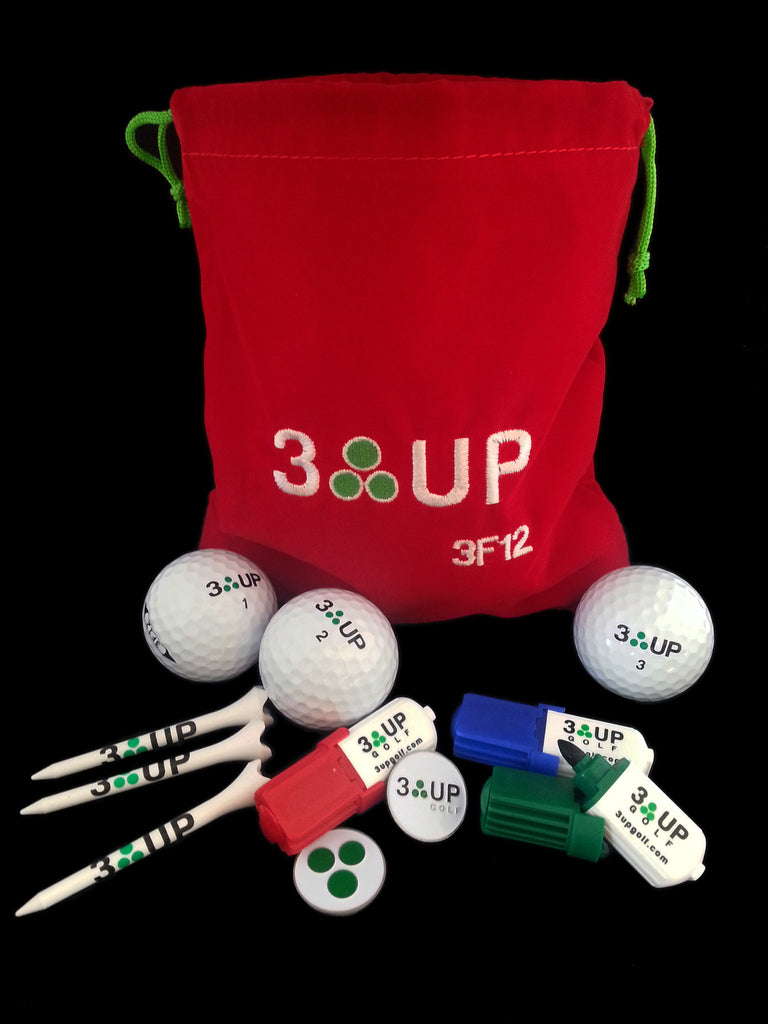 3 Up Golf Balls Holiday Packaging