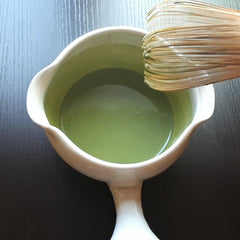 Matcha Coconut Popsicle step 2 whisk Matcha with coconut milk