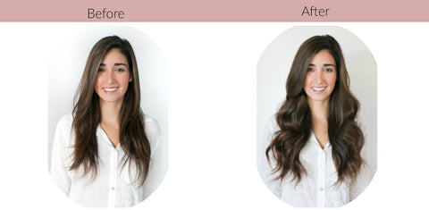 Before After Semi-Permanent Hair Extensions Starter Package