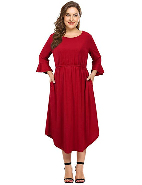 plus size casual dresses with pockets