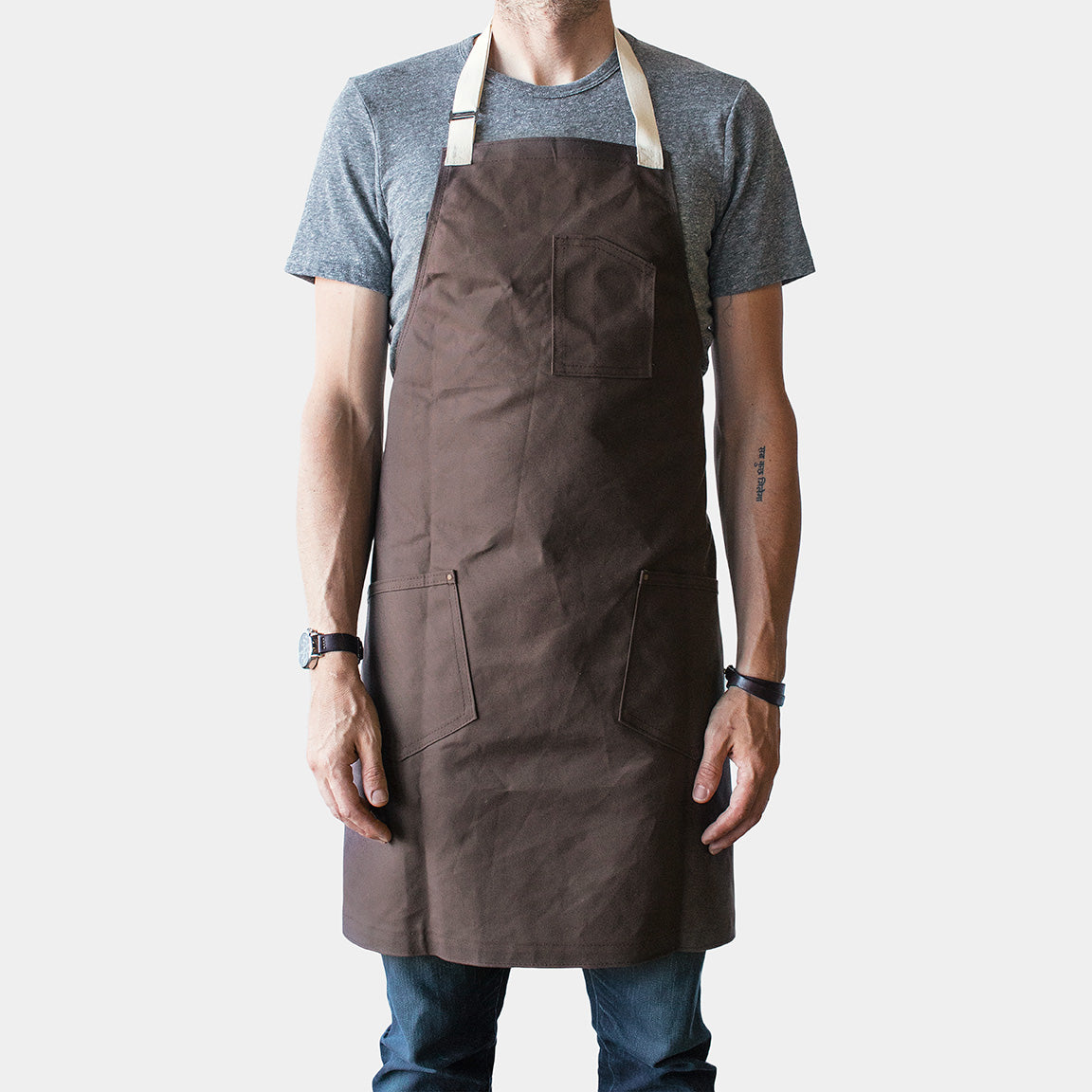 Winter Session Canvas Shop Apron - Cocoa