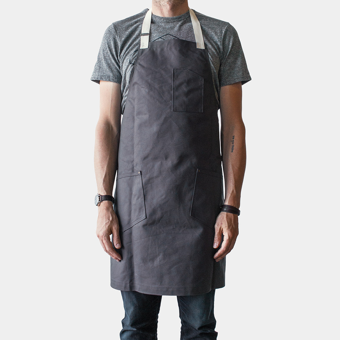 Winter Session Canvas Shop Apron - Grey