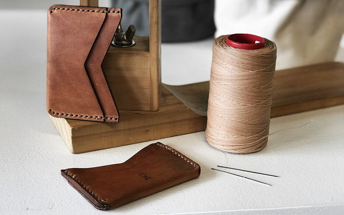 Slim Wallet: Handcrafted from Horween Leather by Winter Session | Denver CO