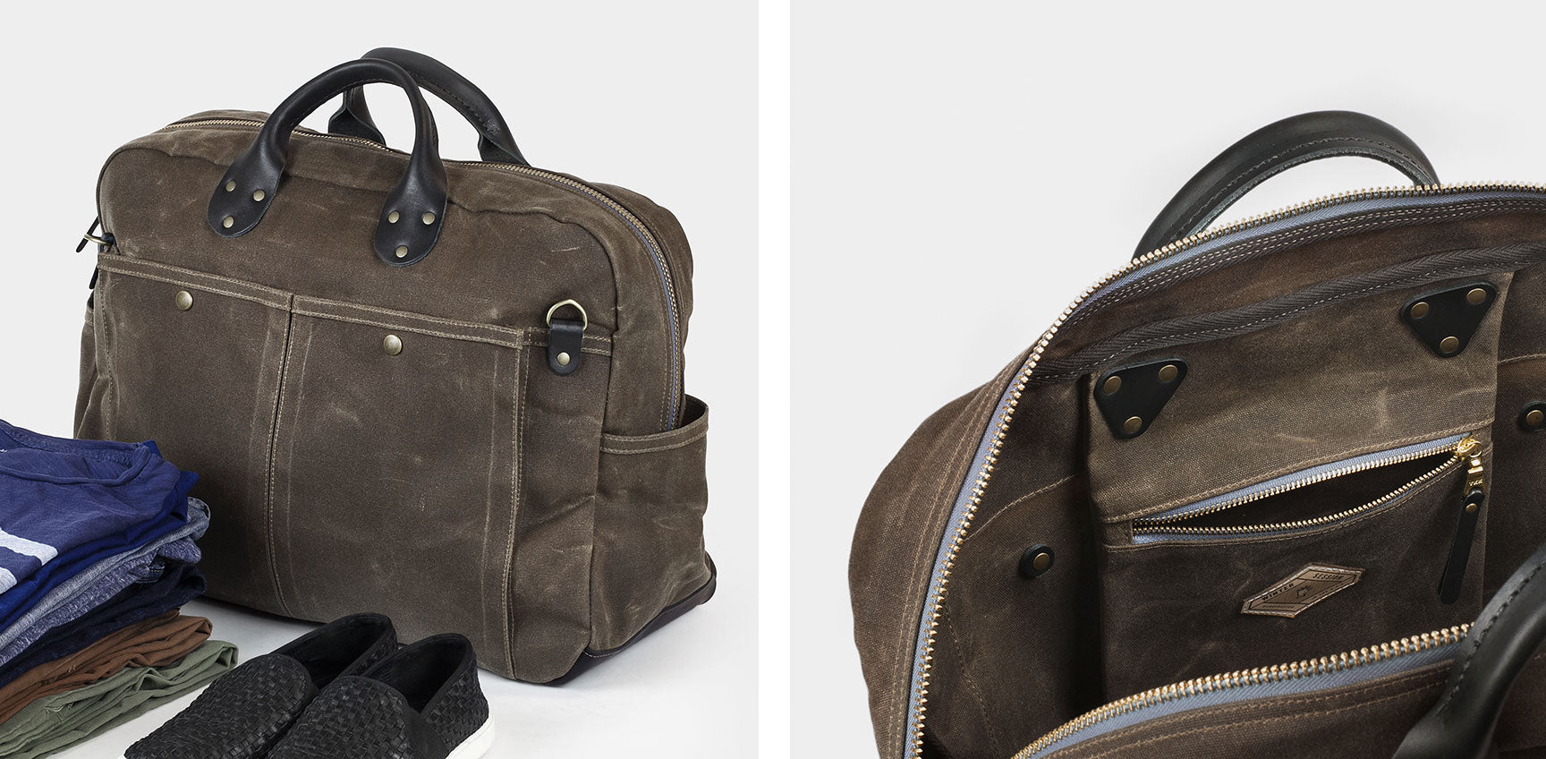 Waxed Canvas Weekender Bag | made in Denver by Winter Session