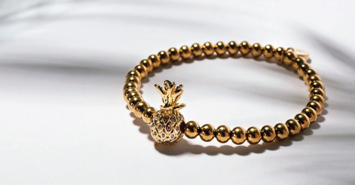 Crystal Pineapple NOGU Bracelet Gold Jewelry